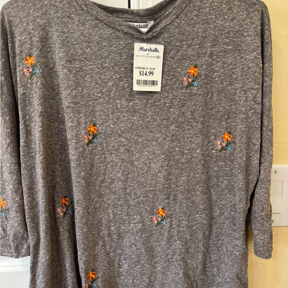 Workshop Republic Clothing Speckled Gray Top